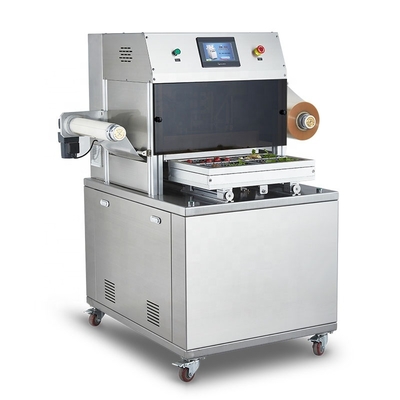 DQ400 L-V Semi Automatic Food Container Sealing Machine Tray Sealer Vacuum Plastic Packing Machine