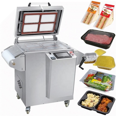 MAP 400 modified atmosphere packaging vacuum sealer tray sealing machine food gas flushing