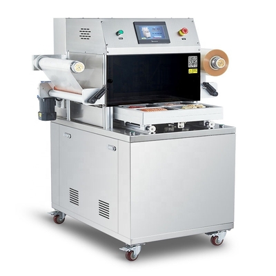 DQ440VSL Semi-automatic Vacuum Food Tray Skin Sealer Packaging Machine For Shrimp