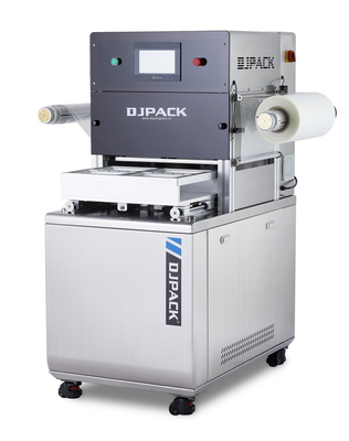 Food DQ400 L-V Modified Atmosphere Packaging Vacuum Tray Sealing Vacuum and Gas Injected Package Vacuum MAP Tray Sealer